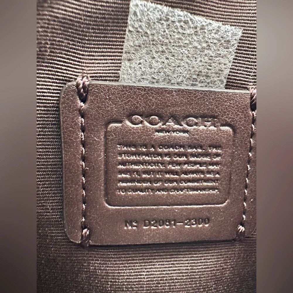 Coach NEW! Mini Rowan Signature Tan and Cream Canvas Crossbody Purse - Picture 10 of 16